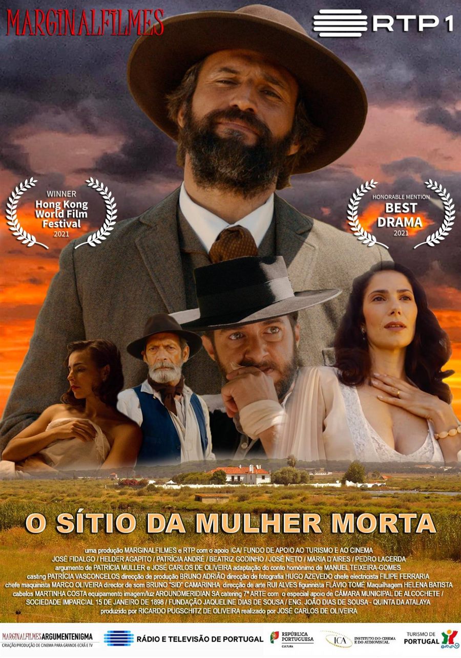 Poster for O Sítio da Mulher Morta, with its Hong Kong World Film Festival 2021 winner and Best Drama honorable mention laurels